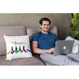 Coussin Beatles avec rembourrage – Décoration pour la maison – Cadeaux originaux pour événements ou anniversaires (carré 35 x 35 cm) - Les Beatles, Paul McCartney, John Lennon, RIngo Starr, George Harrison Coussin Beatles avec rembourrage - Décoration pour la maison - Cadeaux originaux pour événements ou anniversaires (carré 35 x 35 cm) – Image 2