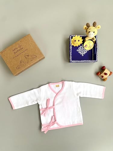 Image of Baby Relaxed Fit Double Muslin Cotton Full Sleeve Tops (Pack of 4) (LSBFST-0001 Assorted3 M6-9Months)