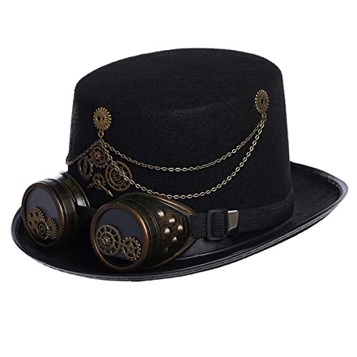 COSDREAMER Chapeau Haut de Forme Steampunk, Style Gothique, Victorien Cover