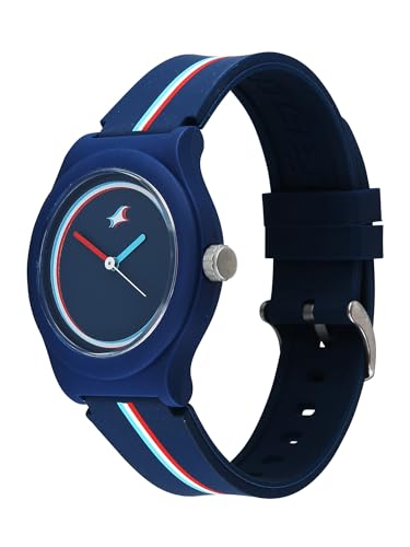 Image of Fastrack Tees Zine with Blue Dial Blue Silicon Strap Watch for Unisex - 38037PP25W