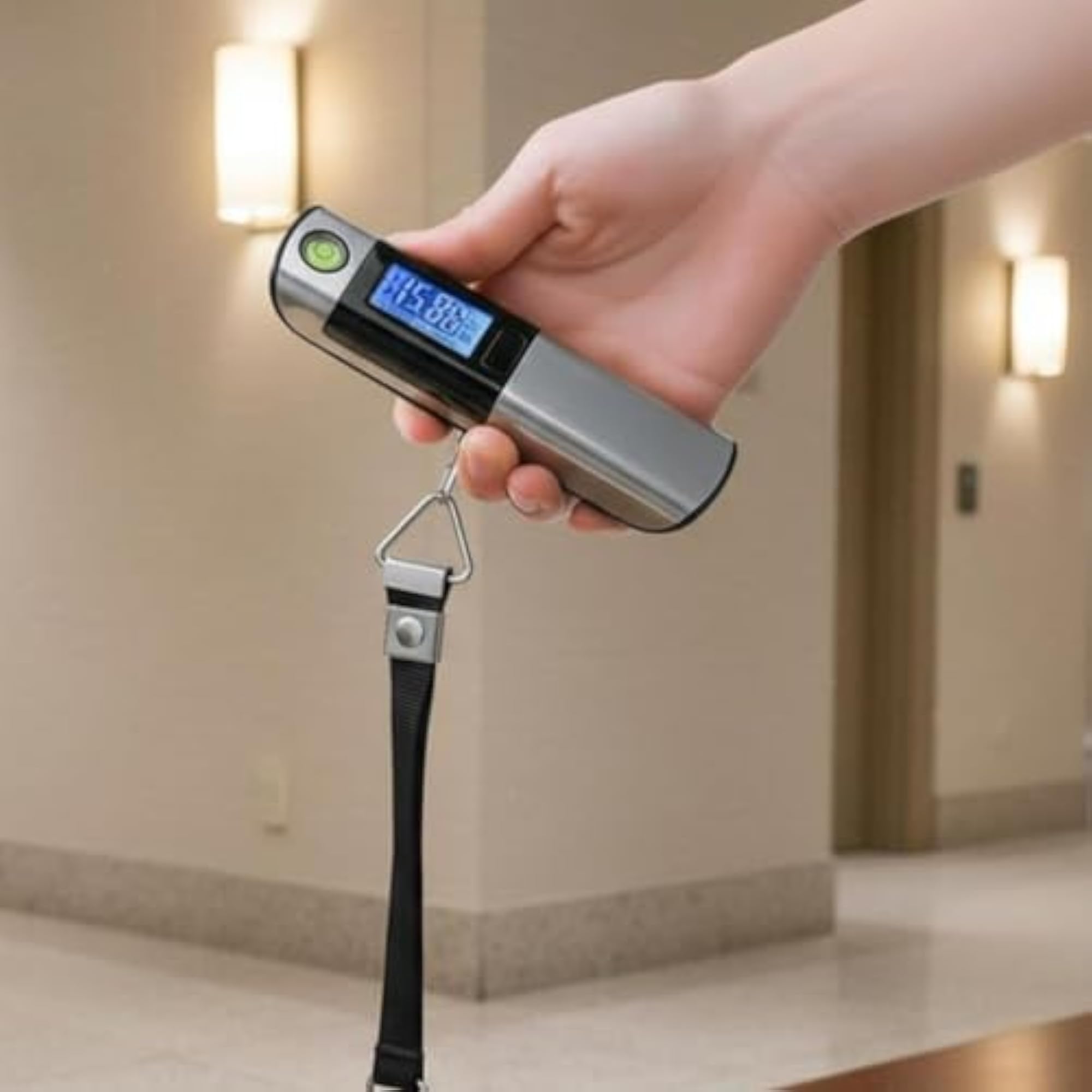 Digital Hanging Scale with Tape Measure, 50kg Capacity