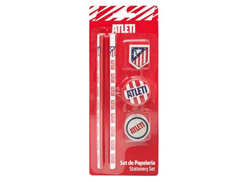 CyP Brands- Atlético de Madrid, Set de Papeleria, Escritura,