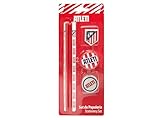 CyP Brands- Atlético de Madrid, Set de Papeleria, Escritura, Sacapuntas, Goma de Borrar, Lapiceros, Color Rojo, Producto Oficial