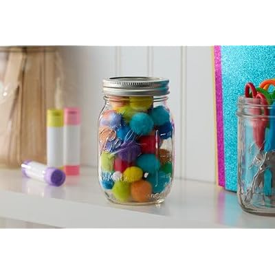 Ball Regular Mouth Pint (16 oz.) Mason Jars with Lids and Bands, for Canning or Drinkware, 8 Count