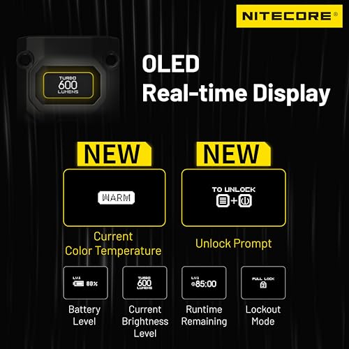 Image of Nitecore TINI 3 Intelligent Multiple Color Temperatures 600 Lumen Keychain Light Rechargeable EDC Flashlight Tag (Orange)