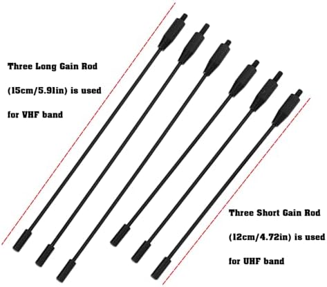 eMagTech RE-02 SO-239 Ham Radio Antenna Ground Plane PL-259 UHF/VHF Base with Gain Rods 10β1300MHz Signal Enhancement - 3