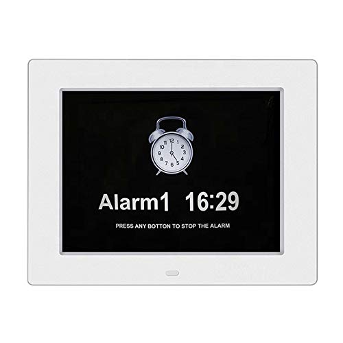 WiFi Digital Clock & Funk-Wetterstation, 8" Extra Large Schrifwiedergabe, 5 Alarmoptionen, 8 Sprachen, Ideal für Gedächtnisverlust Alzheimer