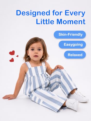 Image of Kidbea Girls 2-Piece Clothing Set, Cotton Sleeveless Vest Top & Leg Pant
