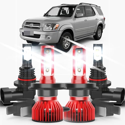 MNWHUC For Toyota Sequoia 2001-2007 Light bulb,H4 High Low Beam+9006/9145