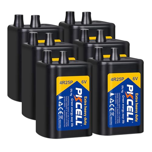 PKCELL 6V 4R25 Lantern Batteries (6 Pack)