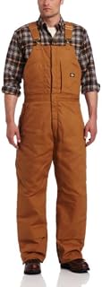 Dickies Men's Insulated Bib Overall, Brown Duck, Small
