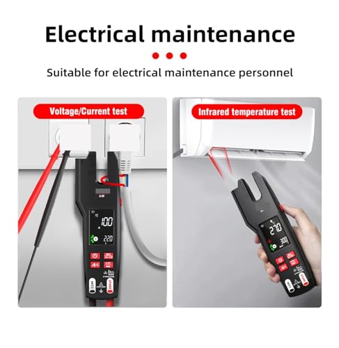 Digital Clamp Meter, Profesional Pinza Amperimétrica Digital U6 Multímetro con T-RMS DC AC hasta 600A, Mandíbula Abierta Auto Rango miniatura 6