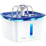 Veken 95oz/2.8L Pet Fountain, Automatic Cat Water Fountain Dog Water Dispenser with Smart Pump for Cats, Dogs, Multiple…