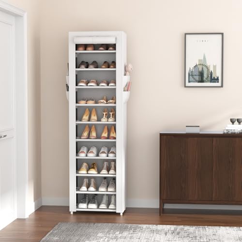 Variante de Vicye mueble zapatero 11 niveles 45×30×175 cm con funda