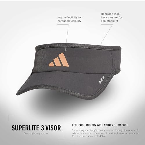 Image of adidas Women's Superlite Visor - Lightweight Moisture-Wicking Running Tennis Hat