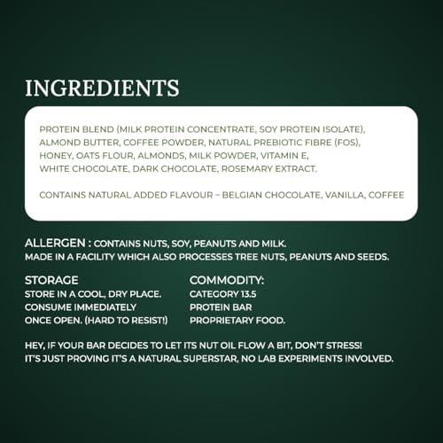 Image of STROOM Asia's First Centre Filled Protein Bars | 10g Protein (6 Bars, 45 Grams Each) | Coffee Almond Fix | Protein Bars Muscle Growth & Repair | Source of Fibre & Iron | No Artificial colors l 100% Premium Protein