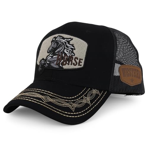 Image of Trendy Apparel Shop Animal Design Square Embroidered Snapback Trucker Cap