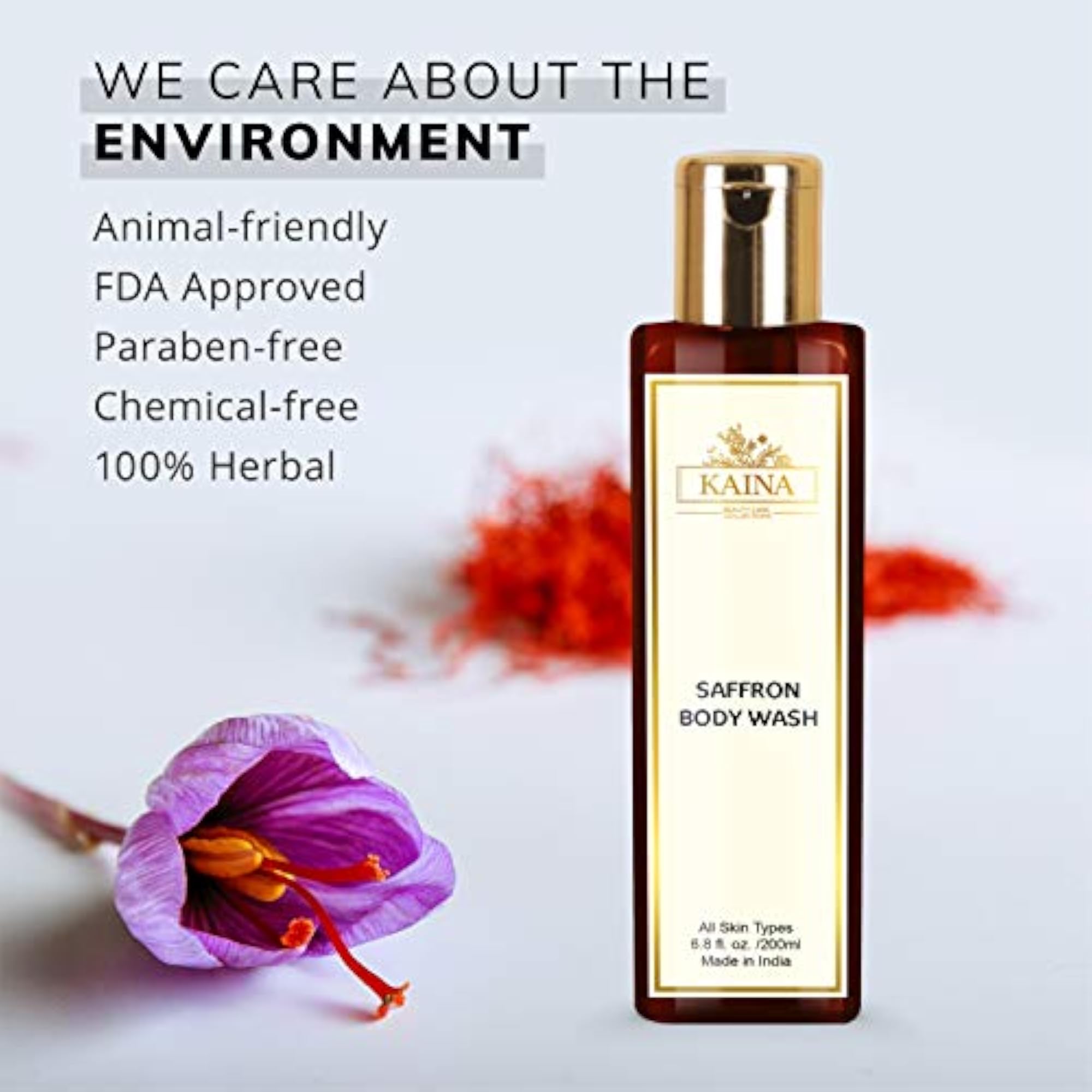 Skincare Saffron Body Wash 200 ML, Skin Brightening