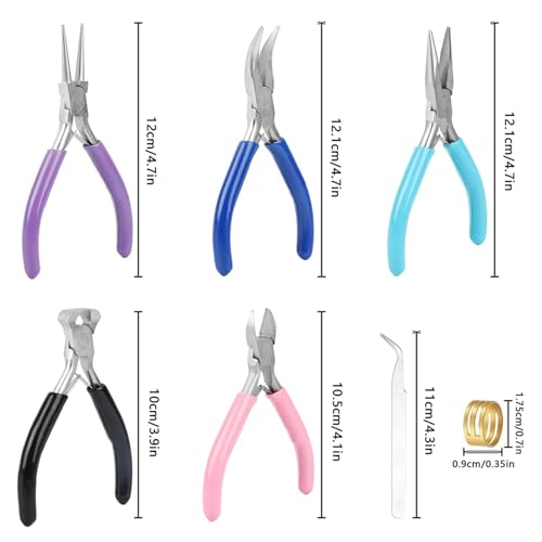 Alicates para joyería y manualidades pack de 10 herramientas de corte y flexión 8