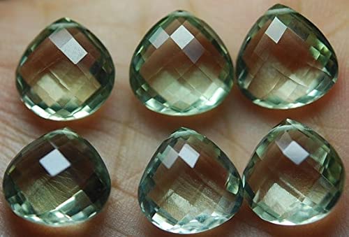 Améthyste verte en cœur 14mm idéale pour créer vos boucles de mariage