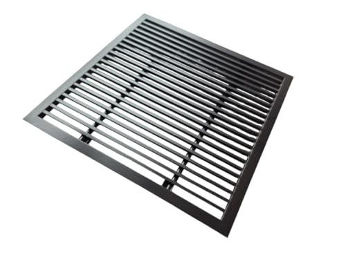 Image of Aluminium Powder Coated liner Grill, Grill for duct,ac jali, hvac, ventilation grill, home grill, ac louver grill,Return Air Grill for Wall, Sidewall and Ceiling (BLACK, 12 inch*12 inch)