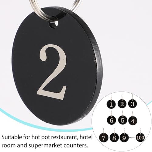 Anneaux d'identification numérotés étiquettes acrylique pour commerce
