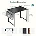 OLIXIS Computer Desk 31 Inch Home Office Desks for Small Spaces, Gaming Writing Study Work Table with Storage Bag for Bedroom, Black
