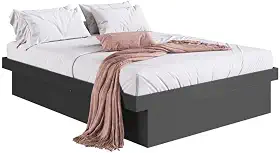 Cama Box Casal com Baú Cb1140 190x140cm Haste Articulável de Aço Grafite - Art In Móveis