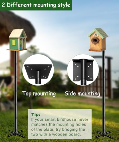 Poste de casa de pájaros de 105 pulgadas ajustable exterior resistente universal 7
