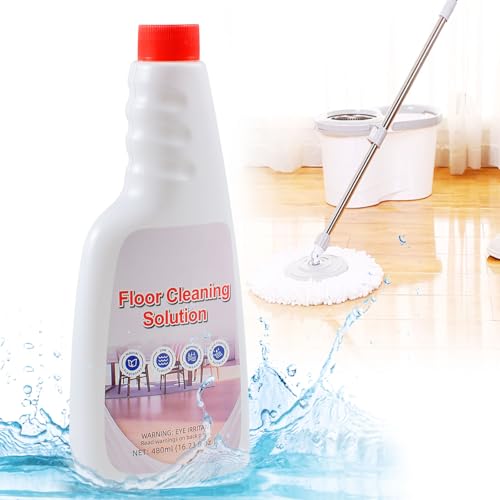 Qooloo Limpiador de suelos de 480 ml, compatible con robot aspirador y mopa Roborock, limpieza profunda para varios suelos duros, elimina manchas y fragancia fresca, relación de dilución 1:300