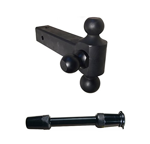 GEN-Y Hitch GH-064 Trimax T5-Black Receiver Tri-Ball Mount and Key Receiver Lock Bundle