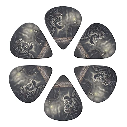 ASDTEHCY Lot de 6 médiators en celluloïd, tigre, éléphant, pour guitares acoustiques, électriques, basses ou ukulélé - Les Beatles, Paul McCartney, John Lennon, RIngo Starr, George Harrison ASDTEHCY Lot de 6 médiators en celluloïd, tigre, éléphant, pour guitares acoustiques, électriques, basses ou ukulélé – Image 3