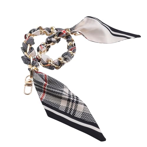 Image of Silk Scarf Purse Chain Strap Handbag Handle Replacement Elegant Bag Decoration for Ladies Bag