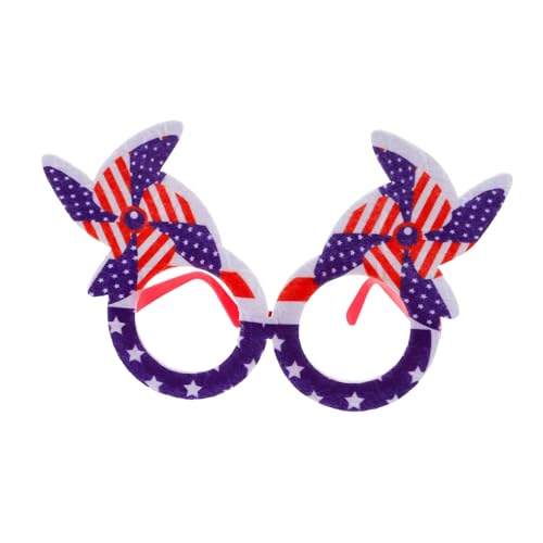 Healvian Independence Day Decor Glasses Funny Patriotic Party Eyewear Non-woven Plastic for Ages