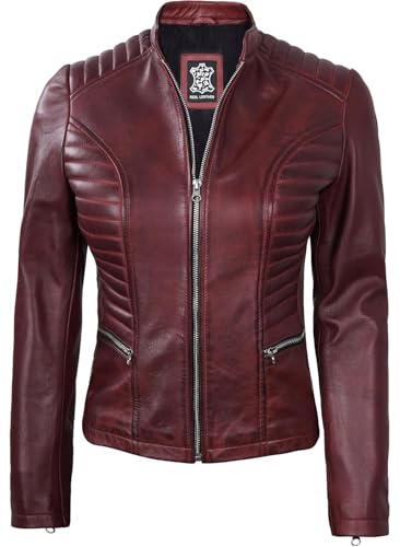 Image of Decrum Leather Jacket for Women - Real Lambskin Casual Leather Jackets Womens