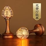 PAYNAN 1pairs 25cm Buddha Lamp God Table Lamp LED Lucky Household Worship Buddhist Supplies