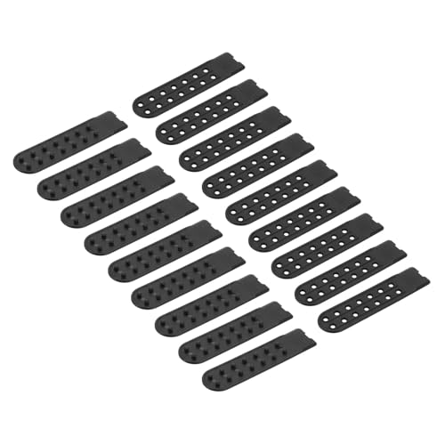 QUARKZMAN 10 Paare Snapback Band Verschluss Doppelte Reihe 14 Löcher Plastik Ersatz Befestigungen Verstellbarer Mützen Snap Verschluss Für Baseball Cap Mützen Reparatur Schwarz
