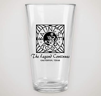 Balinese Room 16 oz Pint Glass from Galveston Texas