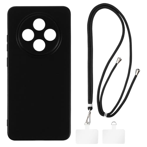 Shantime �P�[�X�ƃN���X�{�f�B�X�g���b�v�Z�b�g OPPO Reno12 FS 4G �Ƃ̌݊������� �g�уJ�o�[�Ƌ����o�b�N���t�������\�l�b�N�X�g���b�v�����2���̃p�b�`�t��(�u���b�N + �u���b�N)