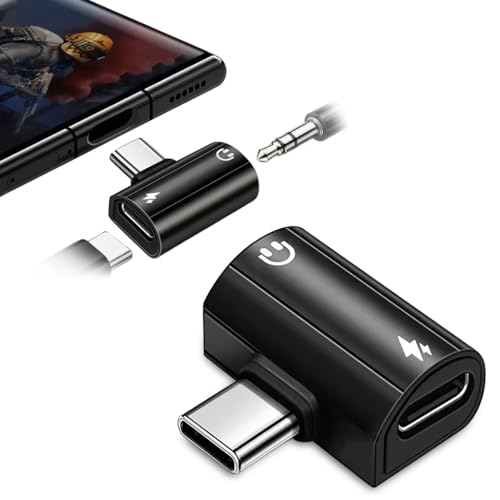 Image of Verilux 2 in 1 Type C to 3.5 mm with PD 60W Type C Connector Charging & 3.5 mm Jack to C Type Connector, Compatible for iPhone 17 /16 /15, Galaxy S25 /S24, MacBook, iPad