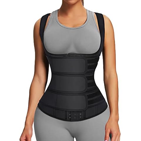FeelinGirl Women's Underbust Waist Trainer Corset Vest Tummy Control Steel Boned Waist Cincher Workout S Cover