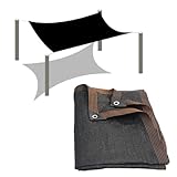 Tela de sombra para pérgola de jardín, 90 % de protección solar, malla solar de alta densidad para perrera, gallinero y cubierta de sombra para plantas, tamaño 8 x 12 m