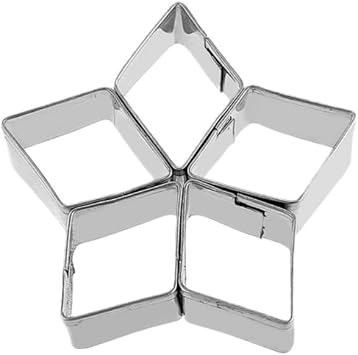 Stainless Steel Gold Fish Cracker Cutter Reusable Mini Cookie Cutter Drop Honeycomb Diamond Bone Mould for Nonstick Dough Diamonds S