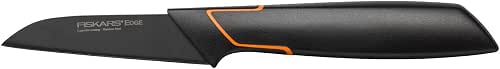 Fiskars Schälmesser, Modernes Design, Gerade Klinge, Gesamtlänge: 20 cm, Qualitätsstahl/Kunststoff,