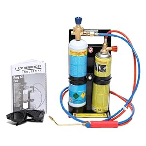 ROTHENBERGER Industriële autogenlas- en soldeermachine Roxy Kit Eco, incl. gas- en zuurstofreservoir voor direct gebruik, 35748
