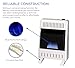 ProCom ML100TBA-B Ventless Propane Gas Blue Flame Space Heater with Thermostat Control for Home and Office Use, 10000 BTU, Heats Up to 500 Sq. Ft., Includes Wall Mount and Base Feet, White