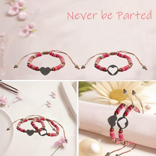 Image of KIDZVEFUN Mother Daughter Bracelets, Matching Bracelets for Mommy Daughter Son Friend Ship Christmas Day Presents Touch Permanent Gift Mother's Day