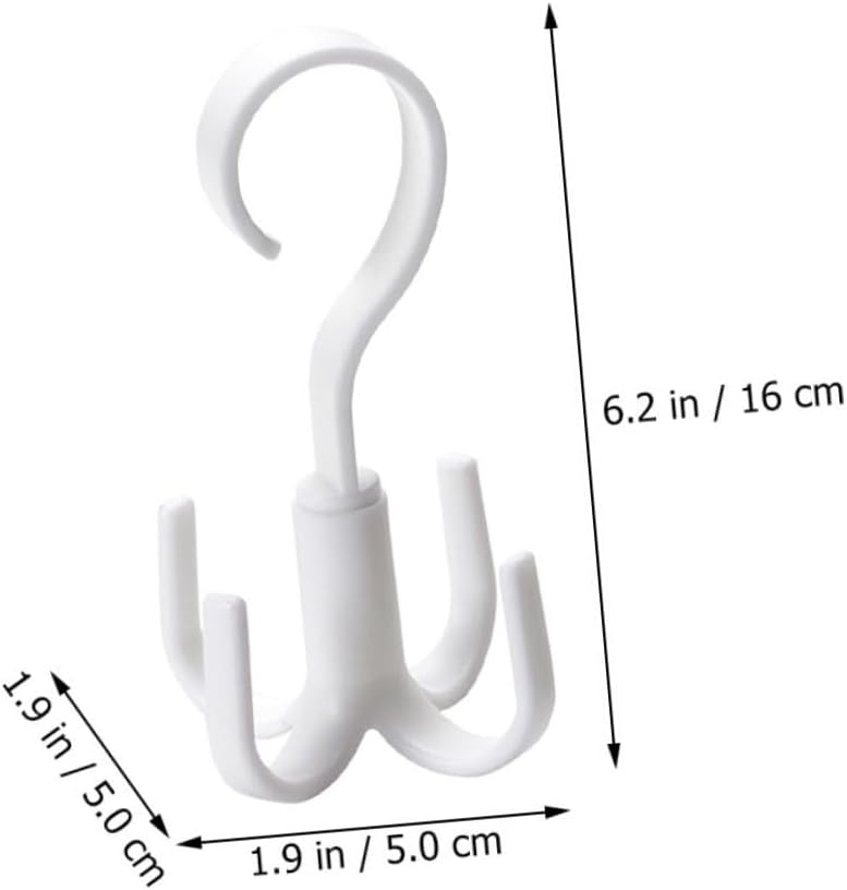 2pcs Four-Claw Swivel Wardrobe Hanger Hook for Handbags