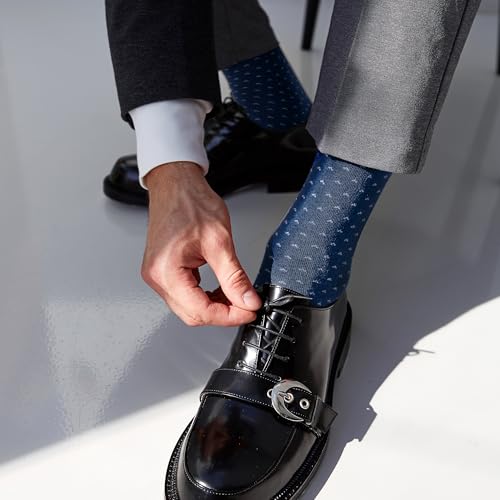 12 Pack Dress Socks for Men- Fancy Argyle and Classic Pattern Dress Socks3