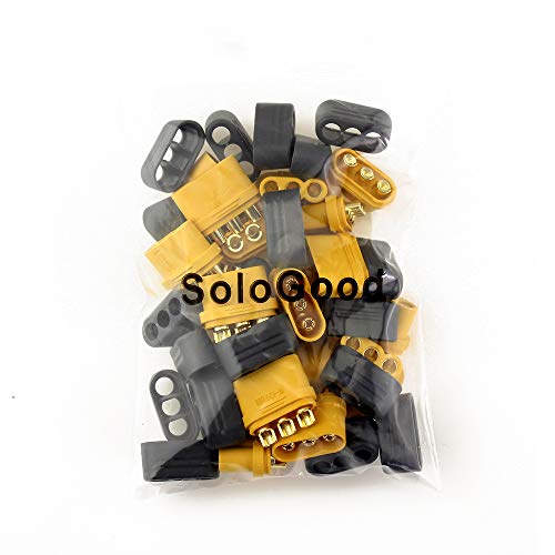 10 Pairs Amass MR60 Plug Female Male 3.5mm Bullet Connector with Sheath for RC Battery Motor ESC Connection